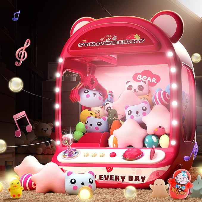 Skirfy Claws Machines for Kids,Unicorns Toys for Girls Age 6+,Mini Vending Machine with Plush Toys,Candy Dispenser Machine,Claws Game Machine,Thanksgiving Birthday Gifts for Kids
