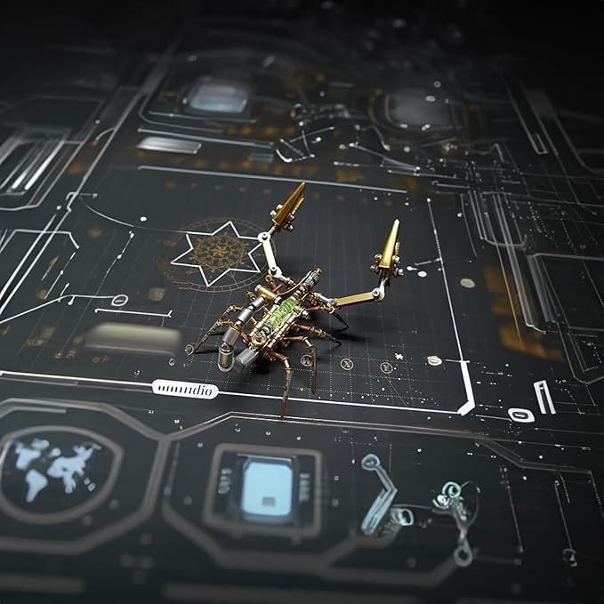 Metal Insect Scorpion Model, Steampunk Bug Mechanical, 3D Metal Puzzle, Arts and Crafts Hobby Kit,DIY Projects for Birthday(Leveling Scorpion)