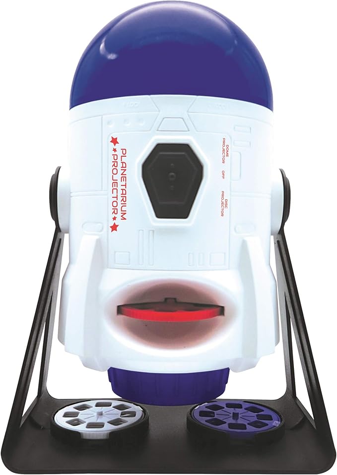 LEXiBOOK, 2-in-1 Constellations and Images Planetarium Projector, 24 Images to Discover Space, 2 Constellation Domes, STEM, White/Blue, NLJ180US
