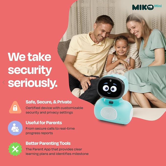 MIKO Mini: AI Robot for Kids with 30-Day Free Max | Voice-Interactive Play & STEAM Activities | Games, Stories & Dance | Child-Safe, Compact Gift for Boys & Girls Ages 5–10 | Blue