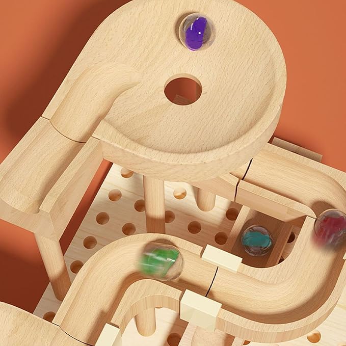 Marble Maze - Wooden Funny Educational Games, Marble Maze Game Race Track STEM Toys, Cognitive Skill Development, Problem Solving Fun, Boys, Girls, Classroom, Home, School, Kindergarten, Birthday