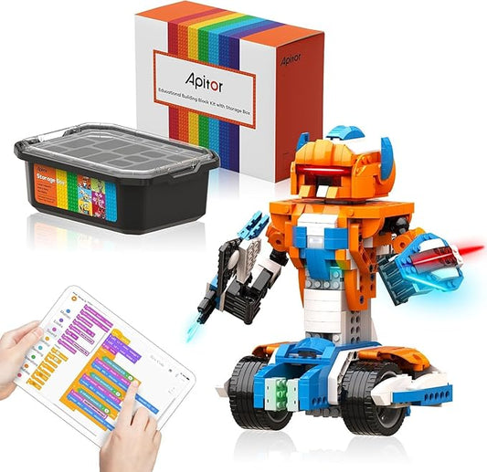 STEM Robotics Kits, Educational Toy Science Kits with Storage Box, App RC Toys Coding Robots for Kids 8 9 10 11 12 Years Old