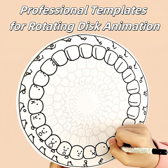XYTJDZSM DIY Educational Art Drawing Kit & STEM Rotating Animation Learning Kit with Reusable Whiteboard | Motion Principles & Smartphone Filming | Educational Toy for Students,Teens & Adults