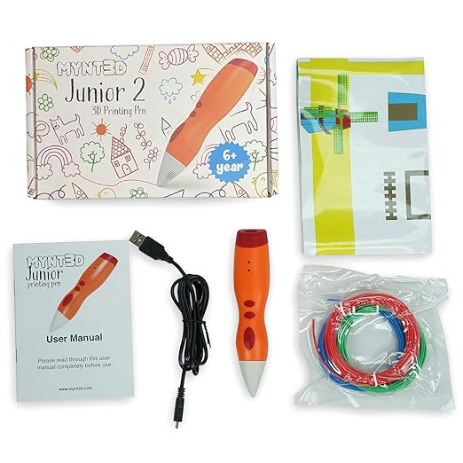 MYNT3D Junior2 3D Pen for Kids [2020 Model] Child Safe Low Temperature Printing Pen (NOT Compatible with ABS/PLA)