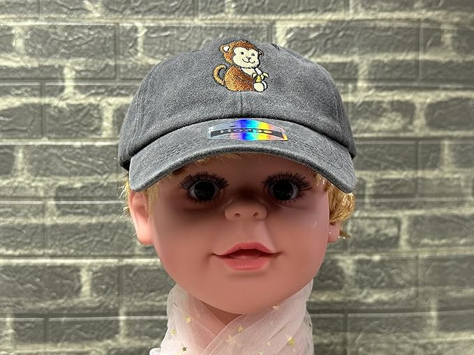 Adjustable Embroidered Animal Baseball Hat for Toddler Kid