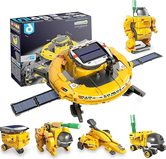 Solar Robot Stem Projects For Kids Ages 8-12 10-14 Space Toys Science Robotic Kit Experiment Kid Robot Model Engineering For Teen Building Gift Ideas For Girls Boys Toys 8 9 10 11 12 13 14 Year Old Up