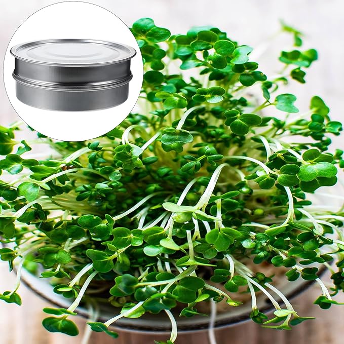 Stainless Steel Sprouting Tray Kit Set with Galvanized Base Cover Mesh Germination Tray for Seeds Legumes and Microgreens Gardening Tool for Home and Balcony Use