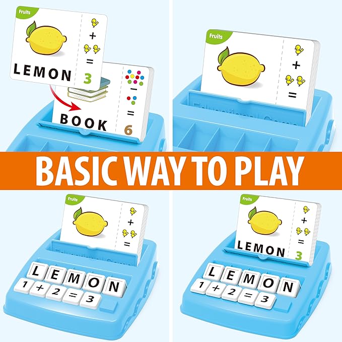 Montessori Matching Letter Games,Educational Toys for 3-8 Year Olds Boys Girls,Alphabet Learning Toys for Kids Ages 3-8 Years,Birthday Party Gifts for 3-8 Year Olds Boys Girls(Blue)