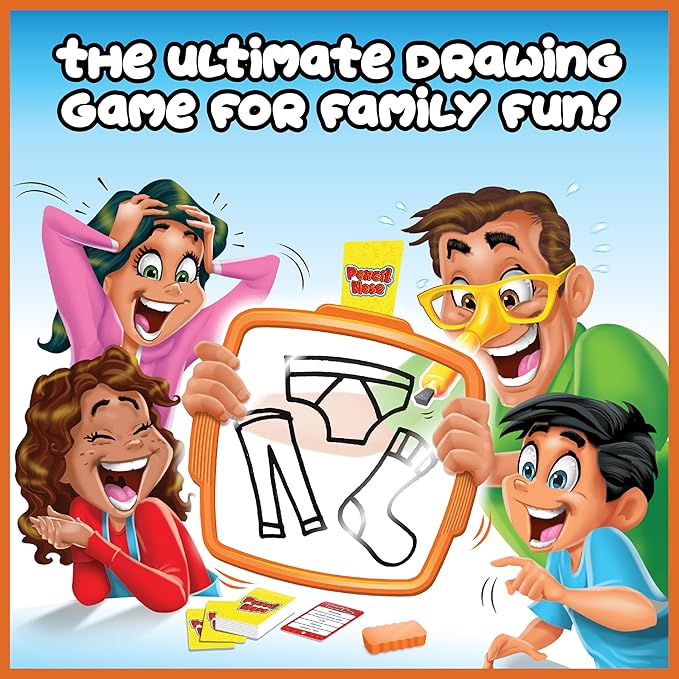 Toys Pencil Nose, Board Games for Family Night, Party Game for Kids 8 Years and Up and Adults