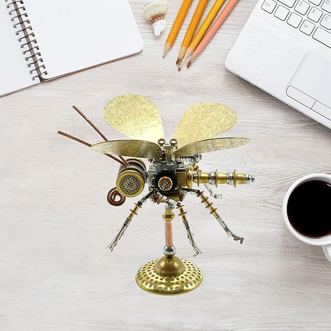 3D Metal Puzzle, Steampunk Butterfly Insect Bug Mechanical Model, Making Kit DIY Projects Metal Building Adult Hobby Kits for Men for Birthday(Butterfly-HD5)