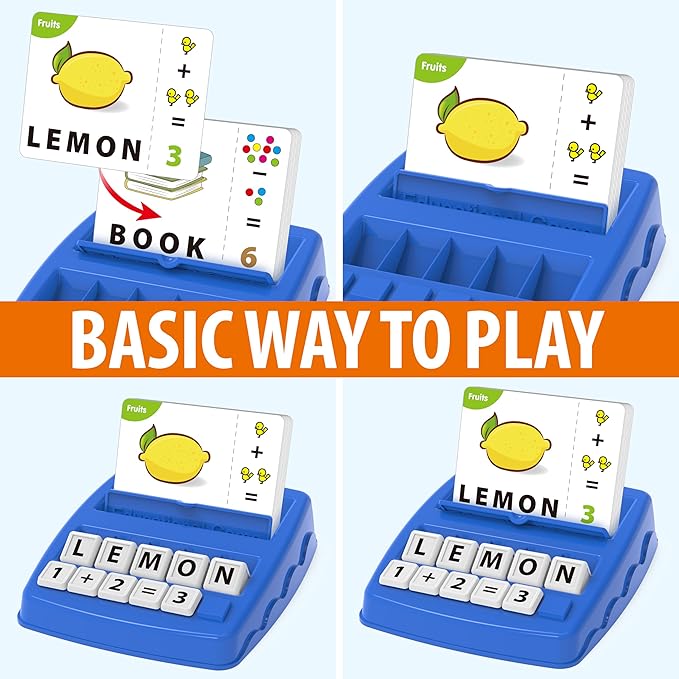 Montessori Matching Letter Games,Educational Toys for 3-8 Year Olds Boys Girls,Alphabet Learning Toys for Kids Ages 3-8 Years,Birthday Party Gifts for 3-8 Year Olds Boys Girls(Navy Blue)