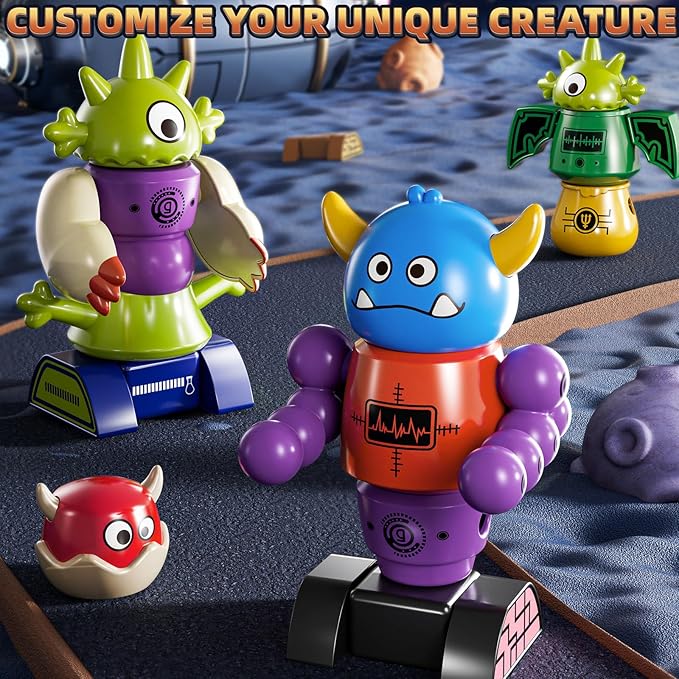 Magnets Robot Building Toys for Kids Ages 3-5 4-8, 36 PCS Monsters Robot Building Blocks Set with Storage Box, Creative Learning Christmas Birthday Gifts Toys for Boys Girls Ages 2-12