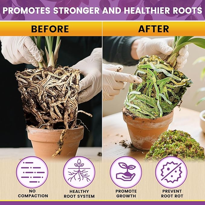 Legigo 6 QT Orchid Potting Mix for Repotting- Include Moss, Pine Bark, Perlite and Coco Peat, Orchid Bark Potting Mix, Orchid Soil for Potting Indoor Plants, Enhanced Drainage & Root Ventilation