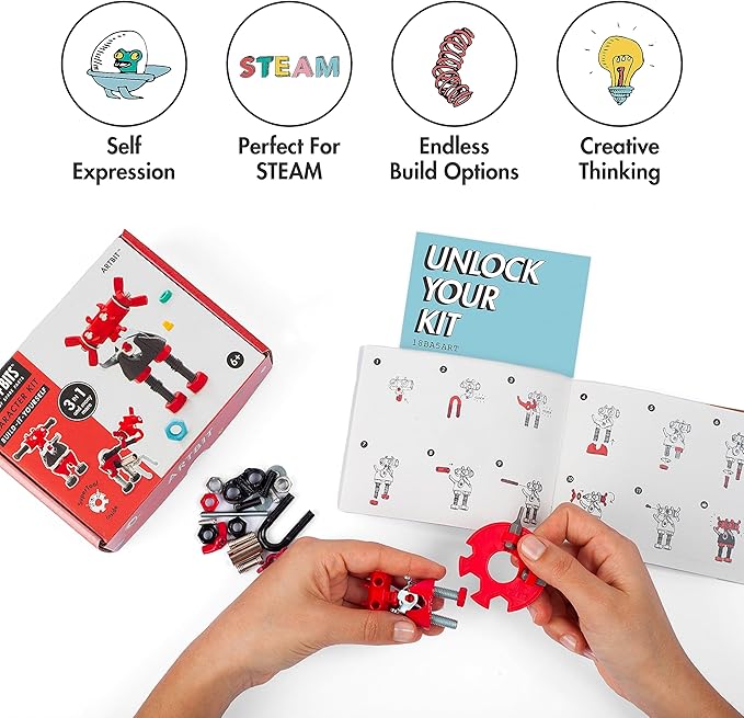 The Off Bits Robot Collection: ArtBit + InfoBit STEM Toys for Kids 6+, Engaging & Creative Toy Building Sets for Boys and Girls, Build Your Own STEM Building Toys Engineering Kit