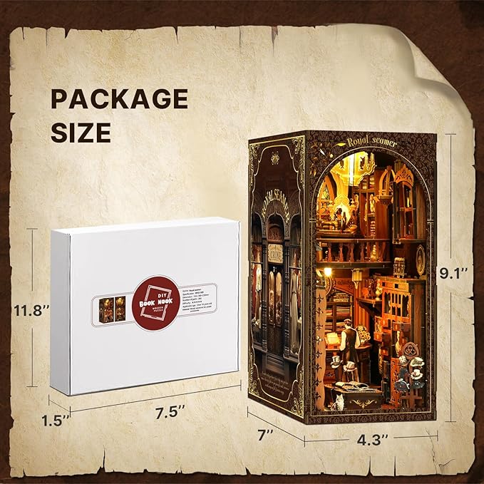 Book Nook Kit,Royal Seamstress Miniature House kit,DIY Tiny House Doll,Bookend Bookshelf Decor Model Build.（Royal Seamstress）