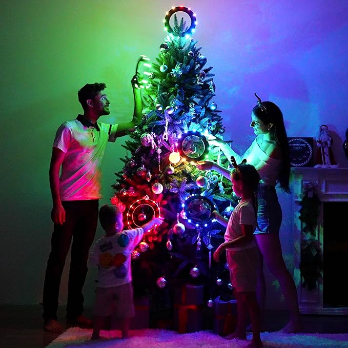 TOSY Flying Ring - 36 RGB Multicolor LEDs, Super Bright, Lost Mode, Auto Light Up, Christmas Stocking Stuffers Gift for Kid/Teen/Boy/Girl, Safe, Waterproof, Pool/Beach/Camping Toy