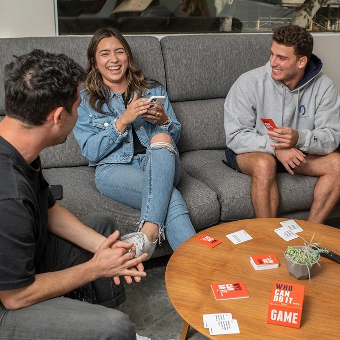 DSS Games Who Can Do It [A Party Game | Compete with Your Friends to Win These Challenges | Adult Game | Great for White Elephant, Friendsgiving, Stocking Stuffers, Holiday Parties]
