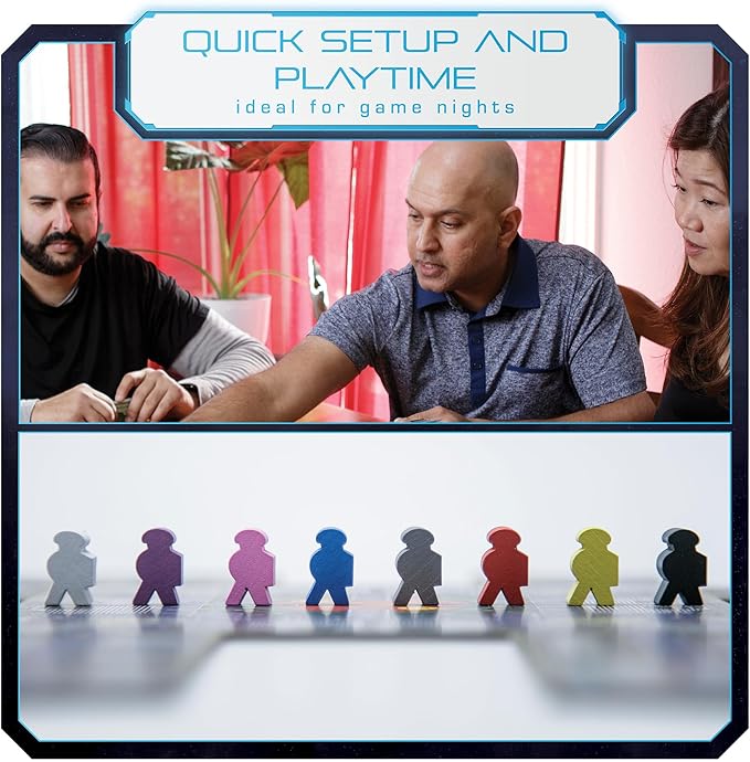 No Escape Board Game - Strategy Board Games for Adults, Family Games, Party Games. Unique Strategic Space Sabotage Traitor Maze Game with Tiles - Fun for Kids, Teenagers, Adults. 2 to 8 Players.