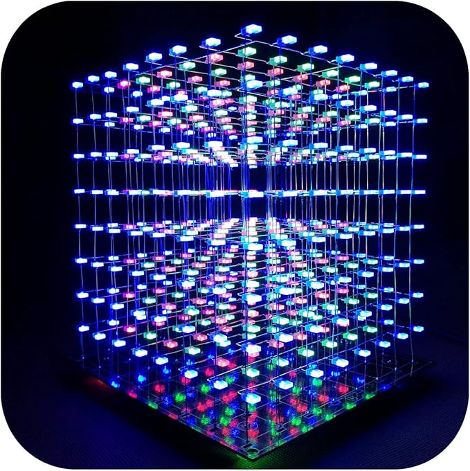 3D Led Cube Kit DIY Electronics Kit (3D8S-MULTI-DIY-KIT)