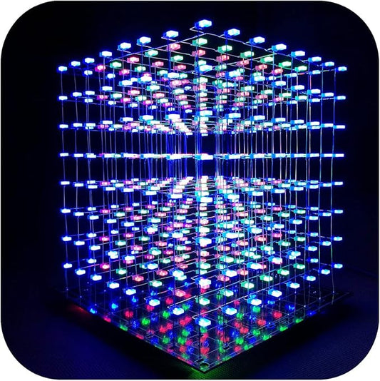 3D Led Cube Kit DIY Electronics Kit (3D8S-MULTI-DIY-KIT)