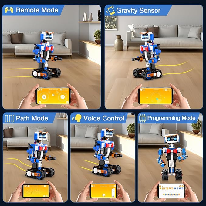 anysun STEM Building Robot Toys for Kids 8-12, Educational Science Build Block Kits, Educational Remote Control Toy with App Control, Birthday Gift Ideas for Boys and Girls