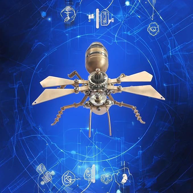 3D Steampunk Metal Puzzle, Mechanical Flying Ants Insects Model Building Kits, Arts & Crafts DIY Projects Hobby Kit,Funny Ideas for Birthday (Flying Ants)