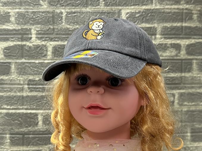Adjustable Embroidered Animal Baseball Hat for Toddler Kid