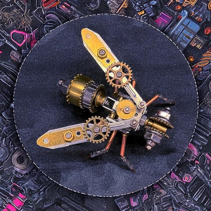 Mechanical Bee Model Insect 3D Steampunk Metal Puzzle Kits,Arts and Crafts Making Metal Building Kit,DIY Projects Building,Cool Birthday Gift,(Mechanical Bee A)