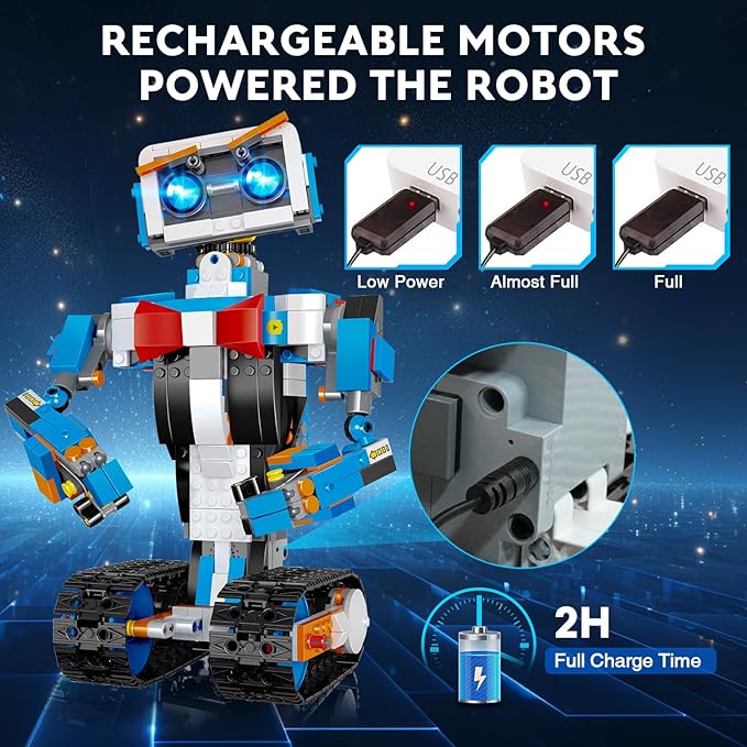 anysun STEM Building Robot Toys for Kids 8-12, Educational Science Build Block Kits, Educational Remote Control Toy with App Control, Birthday Gift Ideas for Boys and Girls
