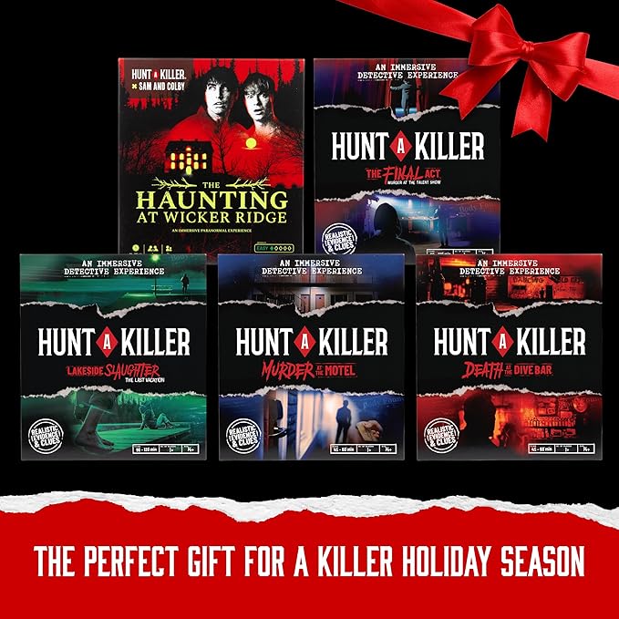 Hunt A Killer x Sam and Colby: The Haunting at Wicker Ridge, Immersive Beginner-Friendly Mystery Game, Stocking Stuffers for Fans of Ghost Hunting & Paranormal Thrillers, 90–120 Min Playtime, Ages 14+