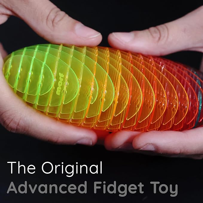 Morf Fidget Worm Toy - Flexible 3D Sensory Slug Figgy Toy for Kids, Teens, and Adults – Stretchy, Quiet, Stress and Anxiety Relief, Focus - For Play, School, Work Gifts, Great For Classroom and Office