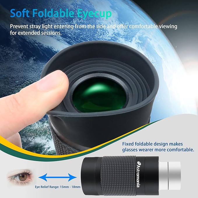 Astromania Zoom Eyepiece for Telescope, 8-24mm Wide Field Zoom Eyepiece Variable Power Design with T Thread for Astrophotography, Compatible with Telescope That Accept Telescope Eyepiece 1.25 Inch