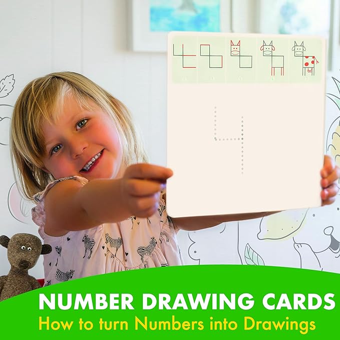 Learning Activity - Drawing with Numbers Educational Game, Perfect for Kids, Preschoolers Who Love Toys, Art and Craft Activities, Gifts for Girls and Boys Ages 3, 4, 5, 6