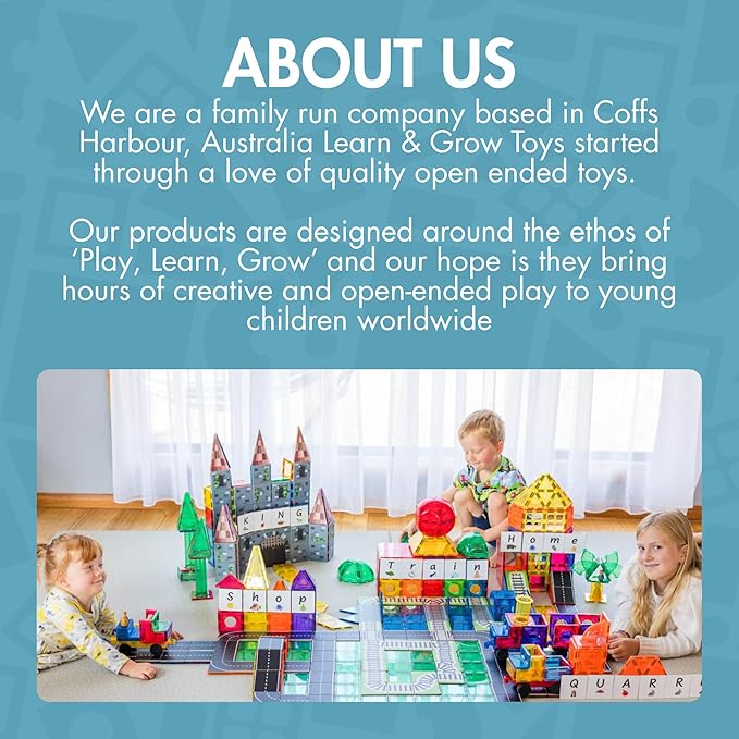 Learn & Grow Magnetic Marble Run Expansion Pack - 88PCs Ultimate Marble Race Track, Magnet Tiles Accessories, Magnetic Ball Track, STEM Building Toys - Construction Toys for Toddlers & Kids Age 3+