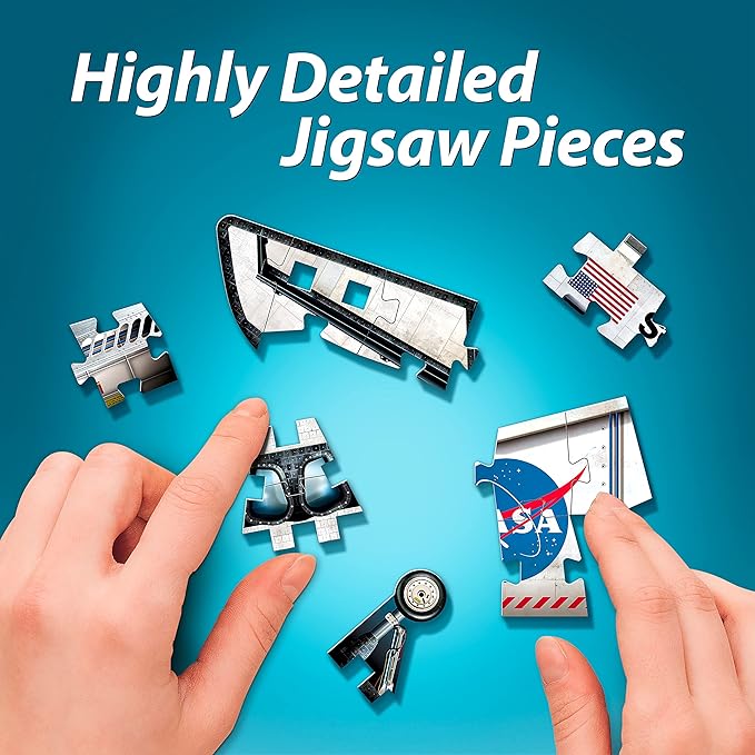 Wrebbit3D Space Shuttle Orbiter 3D Puzzle | 435 Jigsaw Puzzle Pieces | Build a Space Exploration Vehicle and Discover New Worlds