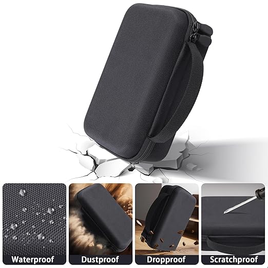 Case Compatible with 3Doodler Start+ Essentials/3Doodler Flow 3D Printing Pen,Storage Holder for 3D Pen PLA Filament and Charger (Black Case)