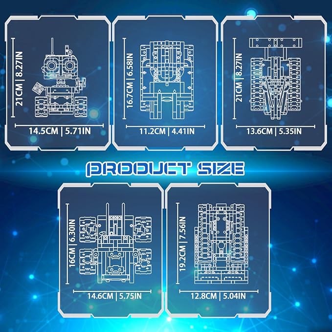 5in1 STEM Robot Building Kit, 560 PCS APP/Remote Control Mech RC Robotics for Kids Ages 8-12, Science Kit Coding Robots Toy Set, Birthday Gifts for Boys Age 8-14+