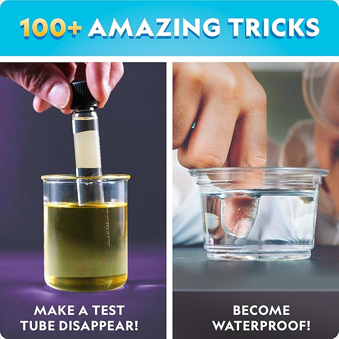 NATIONAL GEOGRAPHIC Science Magic Kit – Science Kit for Kids with 100+ Unique Experiments and Magic Tricks, Chemistry Set and STEM Project, A Great Gift for Boys and Girls (Amazon Exclusive)