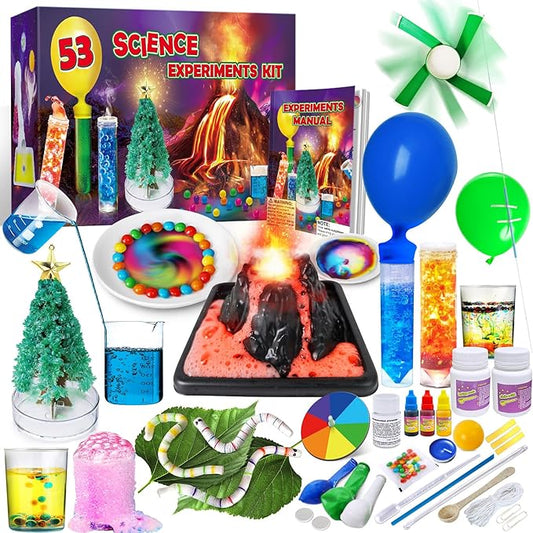UNGLINGA 53 Experiments Science Kits for Kids Boys Girls, Gift Ideas for Birthday Christmas, Chemistry Physics Set, STEM Activities Learning Educational Scientist Toys