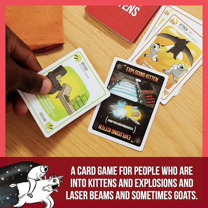 Exploding Kittens -10th Anniversary Collectible Tin (New Edition) – Updated with 8 Legacy Cards – Hilarious Fast-Paced Card Game for Adults and Kids, Travel Friendly, Ideal for Family Game Night