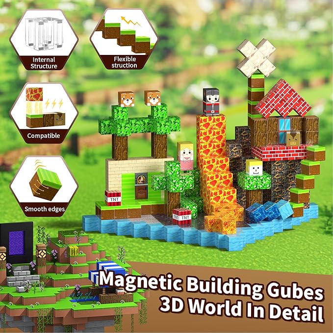 200 PCS Building Blocks, 3D Construction Build Toys, STEM Sensory Building Cubes (Multicolor-200PCS)