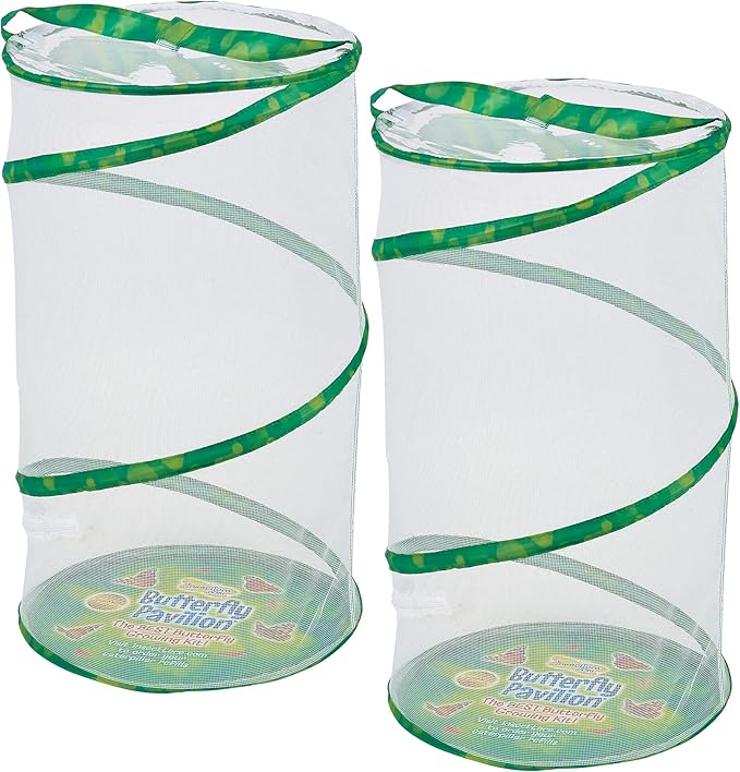 Insect Lore Butterfly Pavilion Habitat Pack of 2 - Habitats Only - Mesh Pop Up Terrariums for All Insects