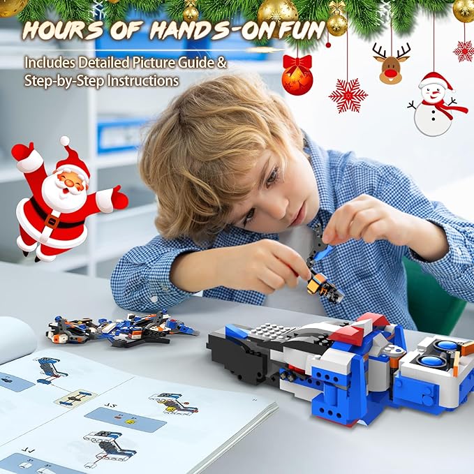 STEM Robot Building Toys for Kids, Momspeace Robotics Science Toy for Boys Age 8-12, App & Remote Control Robot, Rechargeable Learning Toy for Boys & Girls Perfect Birthday 635pcs