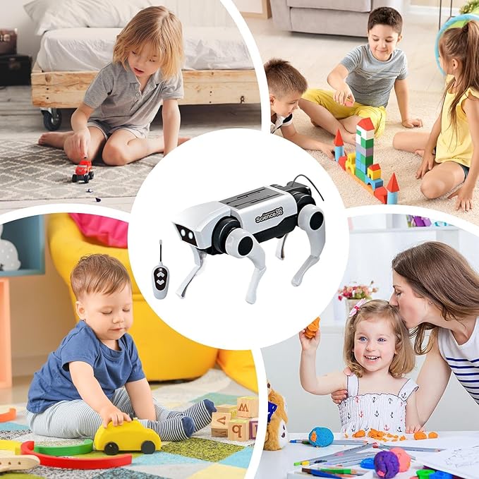 Robot Dog, Fun Interactive Design, 1 Piece, Children Robot Building Set, Science Experiment Robotics Kit, Skill Building, for Bonding and Shared Educational