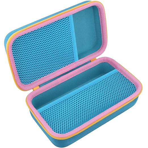 Case Compatible with 3Doodler Start+ Essentials/3Doodler Flow 3D Printing Pen,Storage Holder for 3D Pen PLA Filament and Charger (Blue Case,Yellow Zipper)