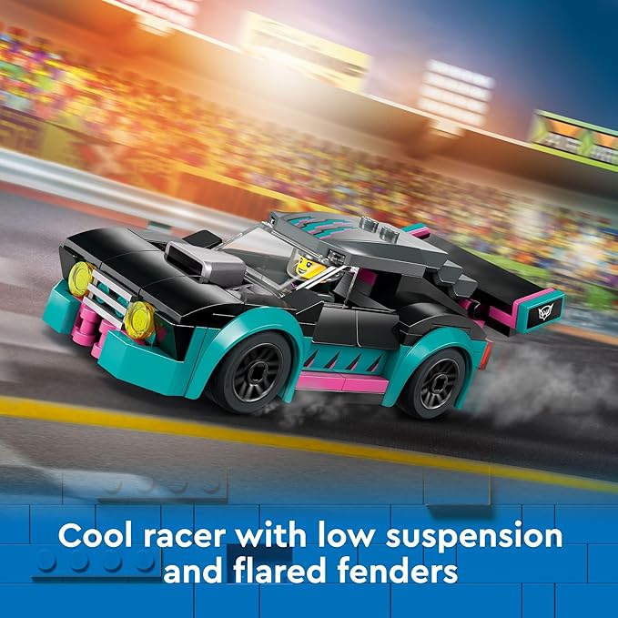 LEGO City Race Car and Car Carrier Truck Building Toys - Pretend Play Toys for Boys & Girls, Ages 6+ Years - Gift for Christmas - W/Racer & Driver Minifigures - 60406