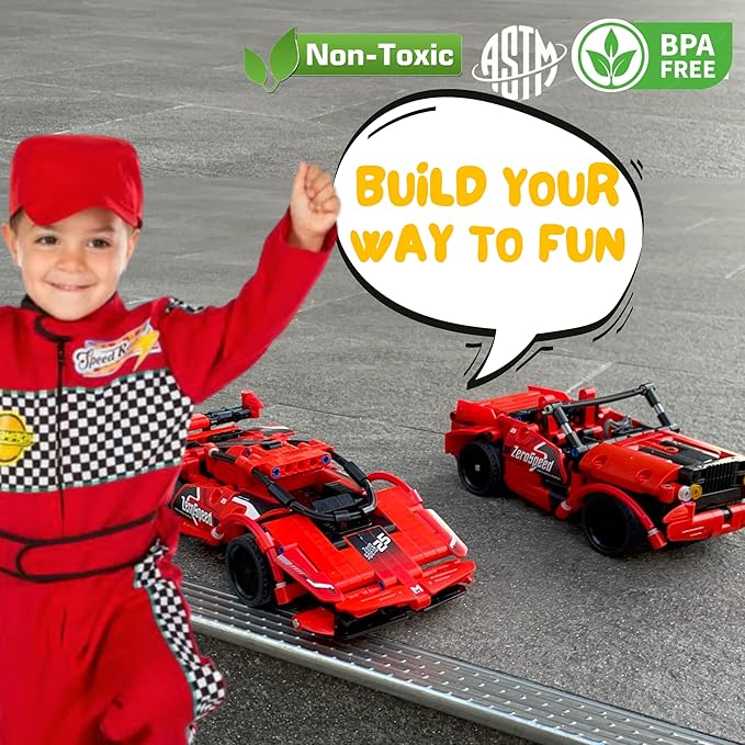 RC Car Building Toys for Boys Age 8-12 Fun STEM Activities for Kids and Cool Birthday for 7, 8, 9, 10+ Years Old Boys Remote Control Car Building Kit 2-in-1 RC Cars Kit to Build