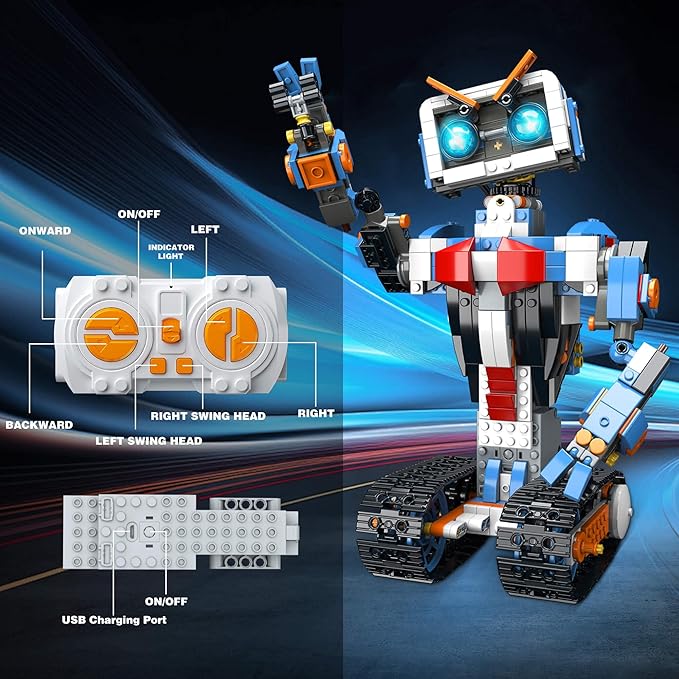 PIKARO Robot Robotics for Kids Ages 8-12 Boys Girls with App & Remote Control, stem Toys for Boys Age 8-13, Build Your Own Robot STEM Building Sets Toys, Birthday (623 PCS)