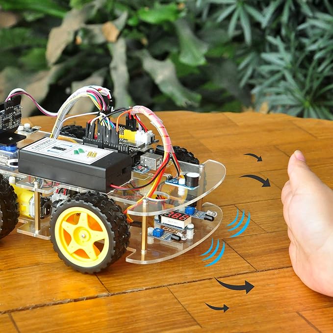 OSOYOO V2.1 Smart IOT Robot Car Kit for Arduino - Early STEM Education for Beginner and Teenager – Learn Circuit, Sensor - Get Hands-on Experience on Programming, Electronics Assembling, Robotics