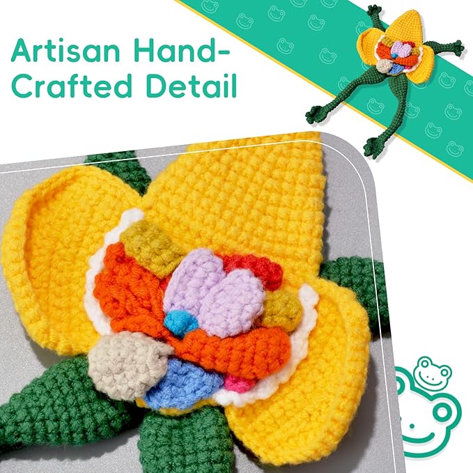 Hand Crocheted Interactive Anatomy Frog – Cute Educational Crochet Frog with Organs, Unique Handmade Gift for Science Lovers & Curious